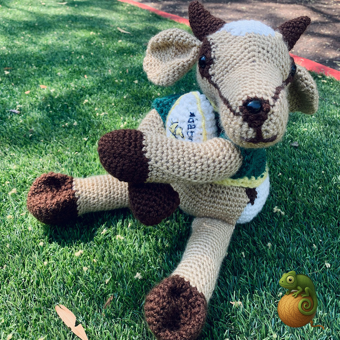 Springbok Rugby Plushie – Handmade Crochet Toy (Supporter Gift)