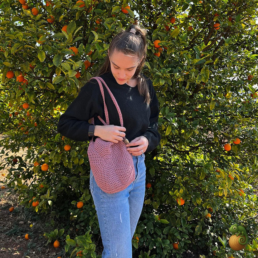 Purple Crocheted Handbag | Handmade Crossbody Bag - ChameleonCrotchet