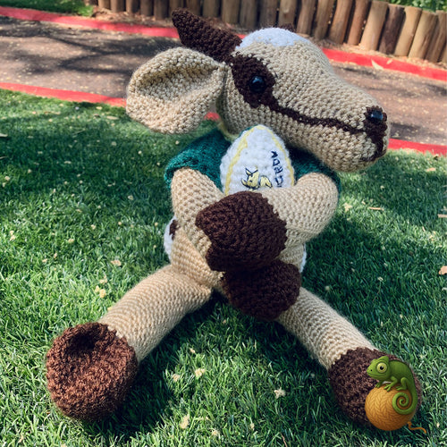 Springbok Rugby Plushie – Handmade Crochet Toy (Supporter Gift)